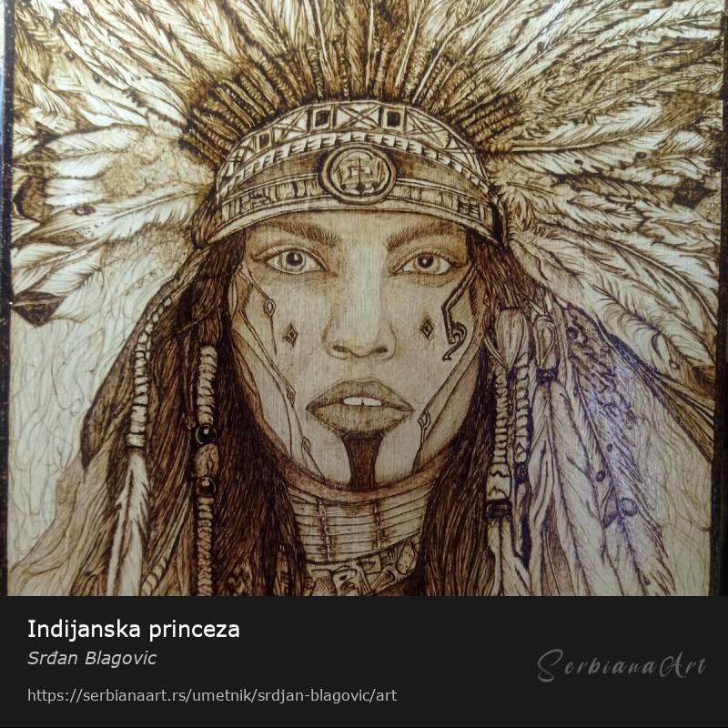 Indijanska princeza, Kreativna rukotvorina/Drvo, Srđan Blagovic
