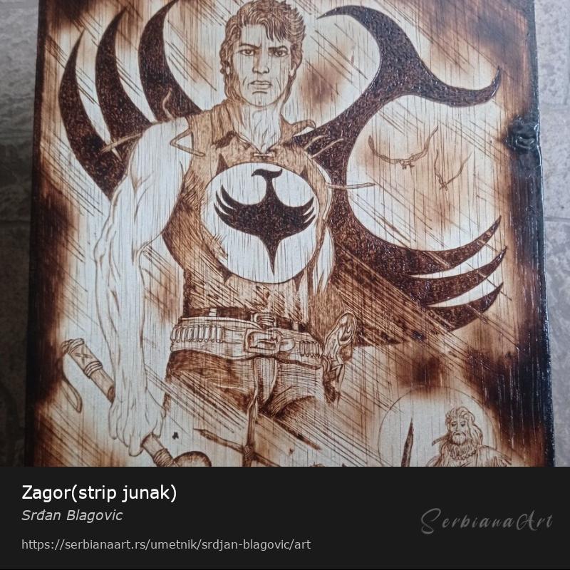 Zagor(strip junak), Kreativna rukotvorina/Drvo, Srđan Blagovic