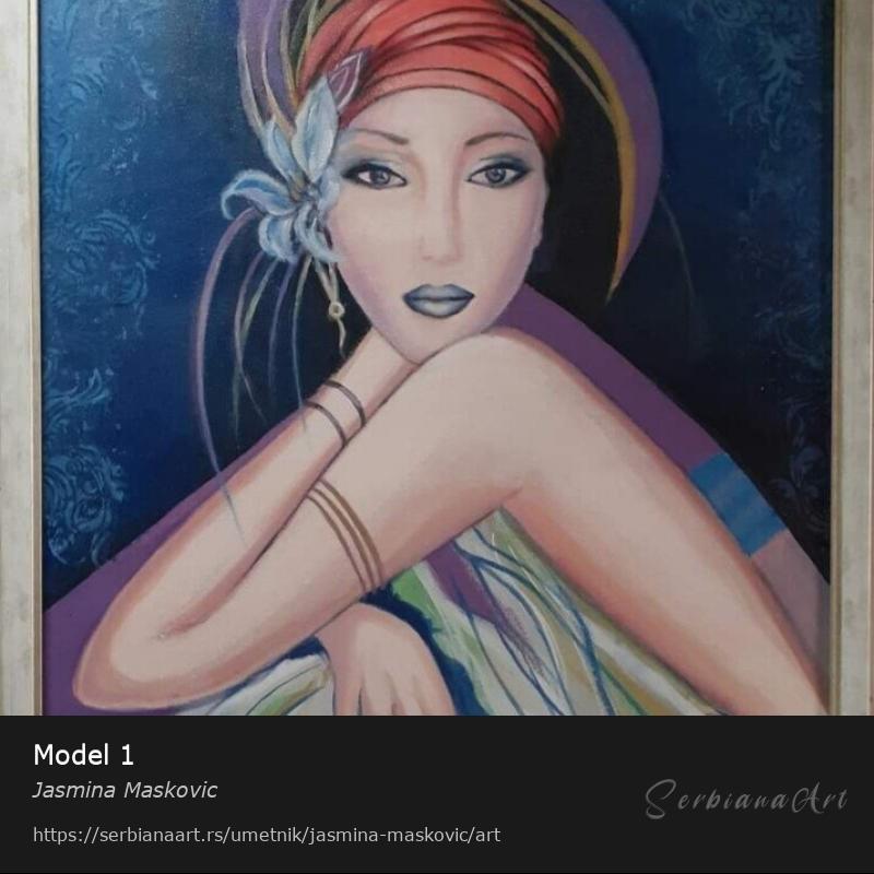 Model 1, Akrilik/Platno, Jasmina Maskovic