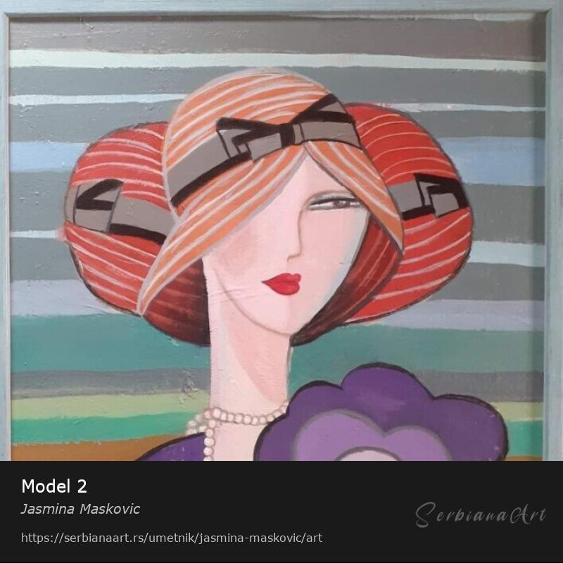 Model 2, Akrilik/Platno, Jasmina Maskovic