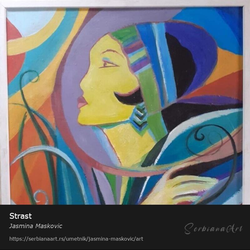 Strast, Akrilik/Platno, Jasmina Maskovic
