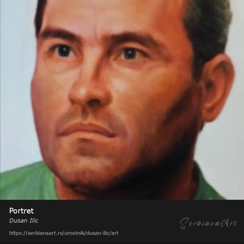 Portret, Ulje/Platno, Dusan Ilic