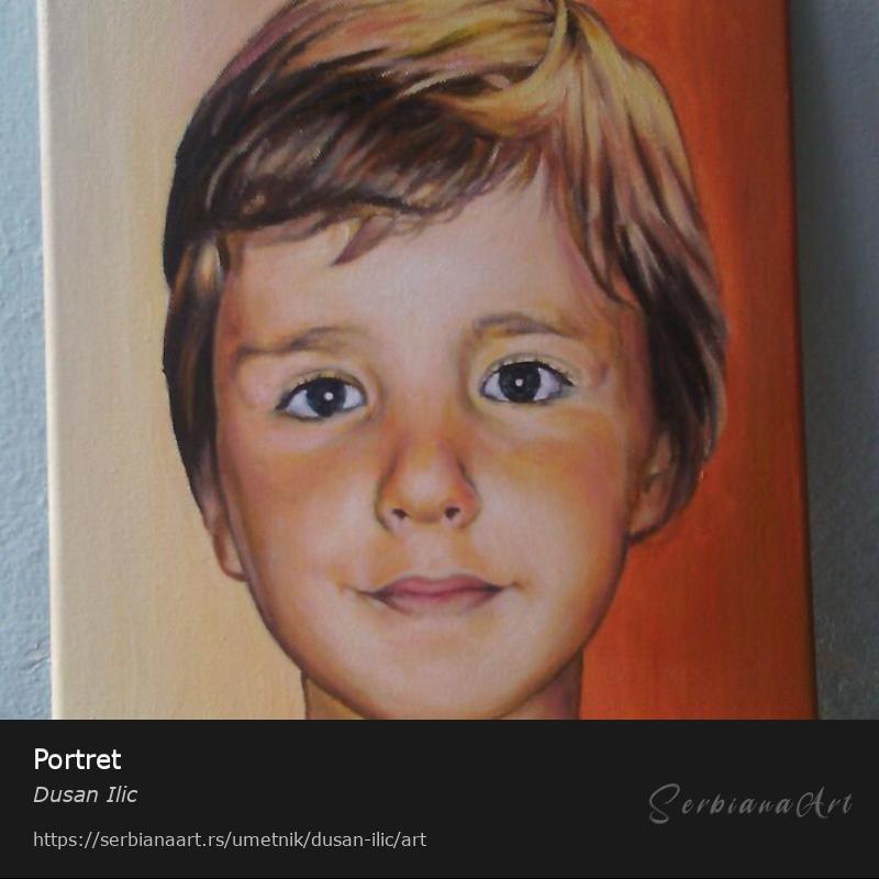 Portret, Ulje/Platno, Dusan Ilic