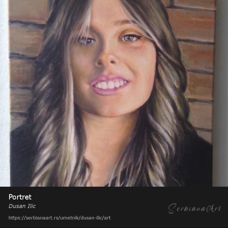 Portret, Ulje/Platno, Dusan Ilic