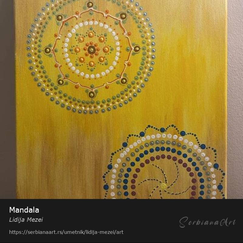 Mandala, Akrilik/Platno, Lidija Mezei