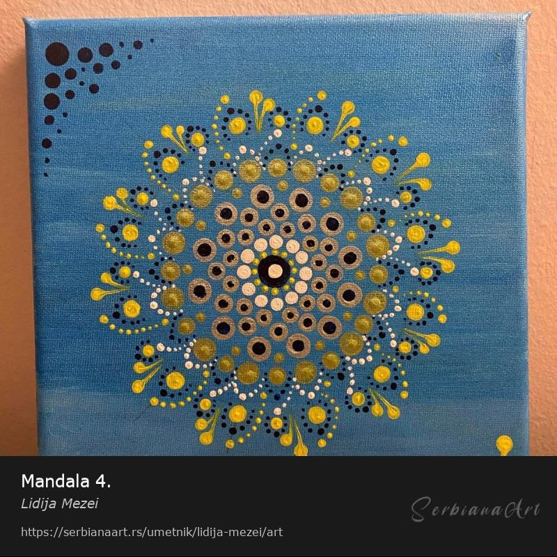 Mandala 4., Akrilik/Platno, Lidija Mezei