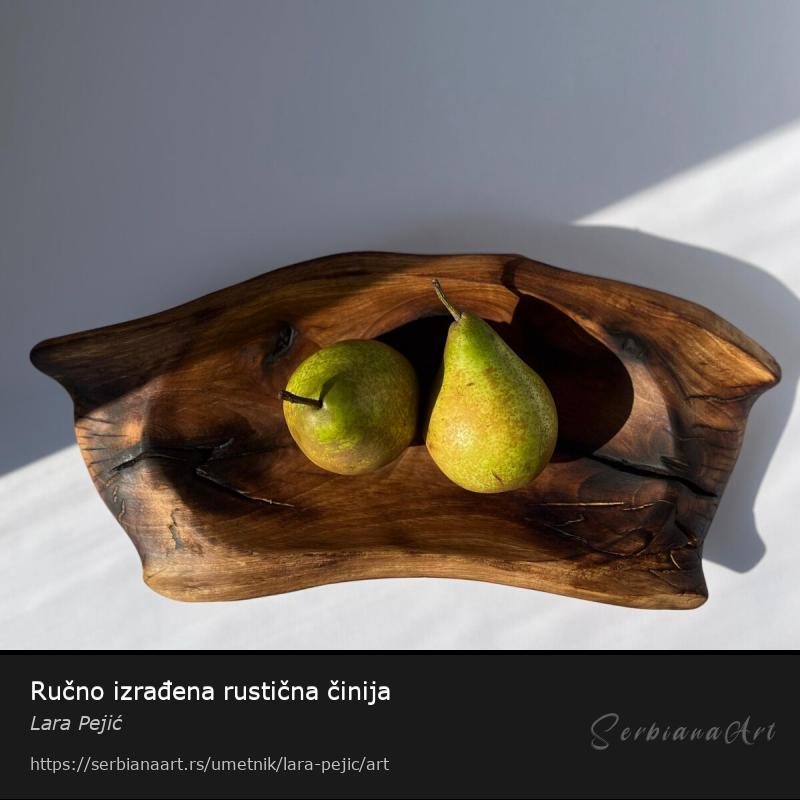 Ručno izrađena rustična činija, Kreativna rukotvorina/Drvo, Lara Pejić