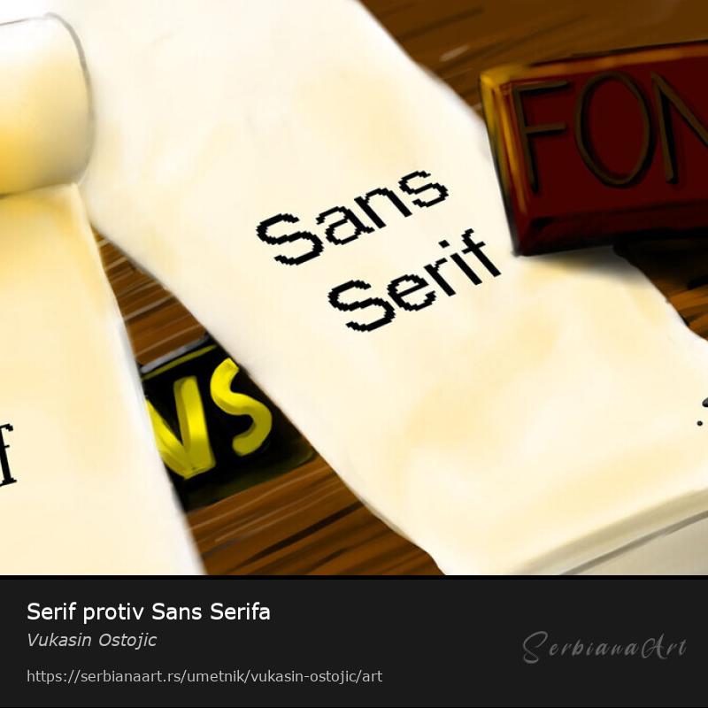 Serif protiv Sans Serifa, Digital Art/Papir, Vukasin Ostojic