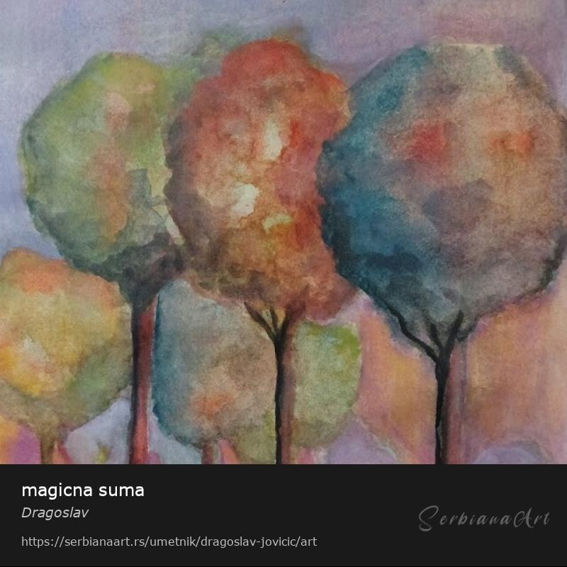 magicna suma, Vodene boje/Papir, Dragoslav