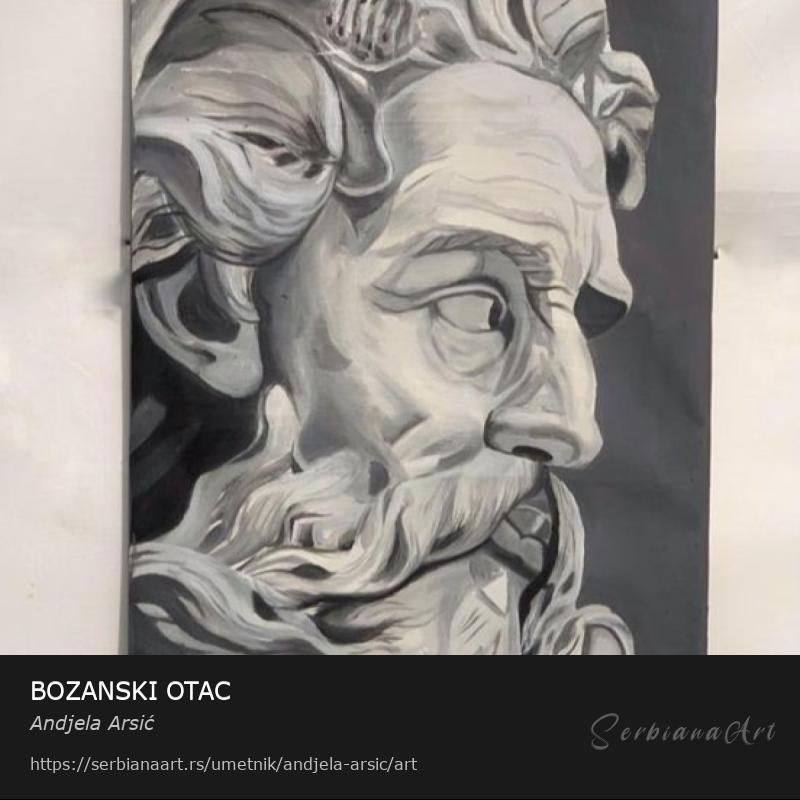 BOZANSKI OTAC, Akrilik/Lesonit, Andjela Arsić