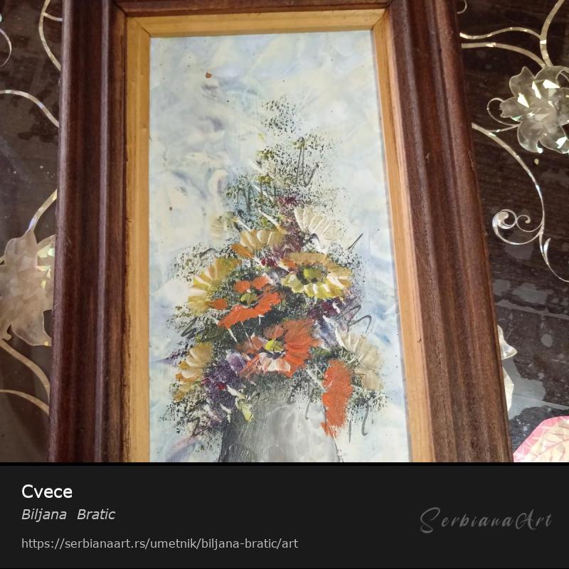 Cvece, Tempera/Platno, Biljana  Bratic