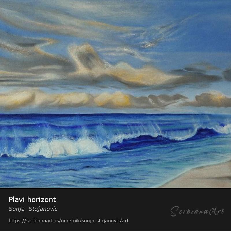 Plavi horizont, Ulje/Platno, Sonja  Stojanovic