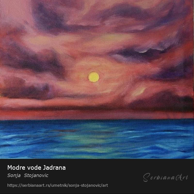 Modre vode Jadrana, Ulje/Platno, Sonja  Stojanovic