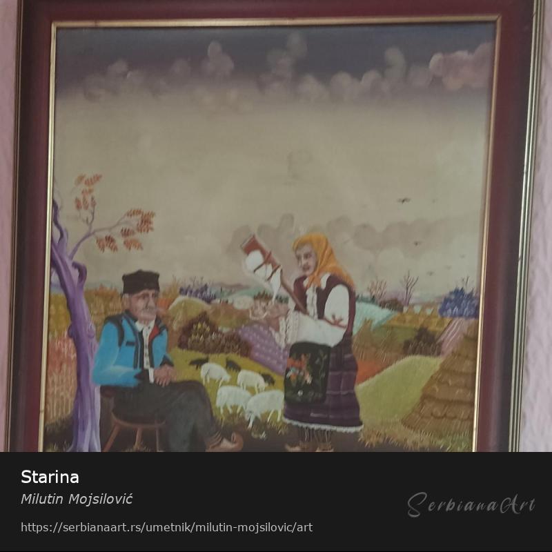 Starina, Ulje/Platno, Milutin Mojsilović