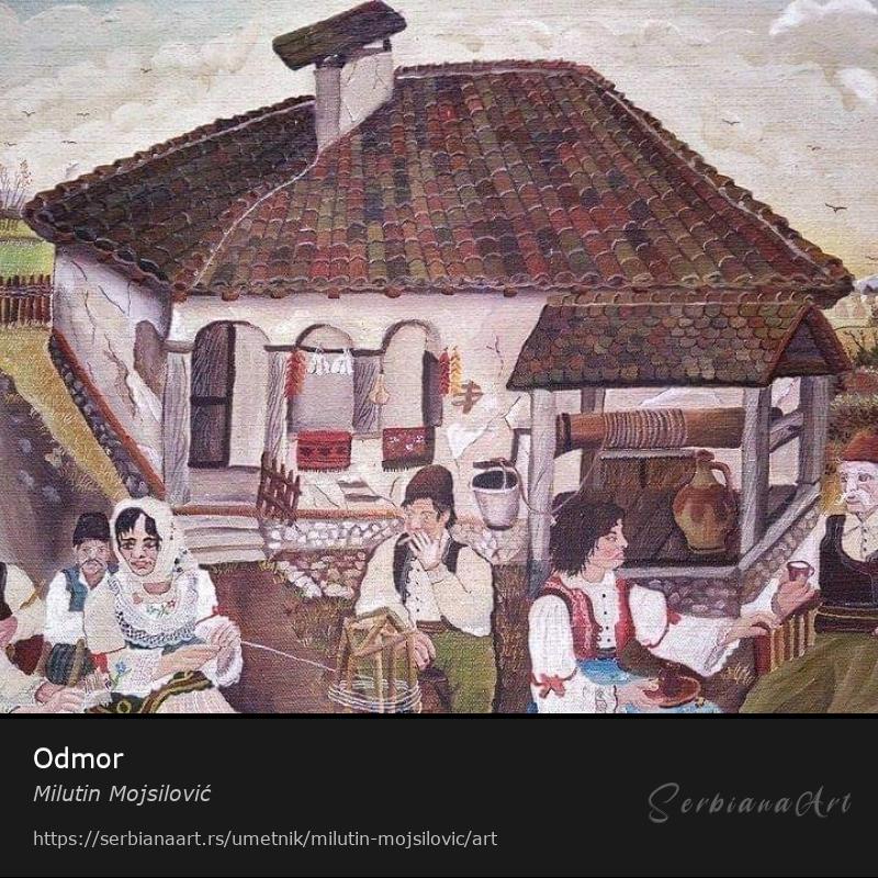 Odmor, Ulje/Platno, Milutin Mojsilović