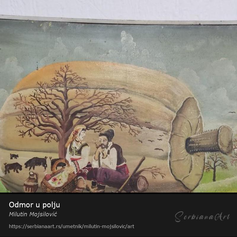 Odmor u polju, Ulje/Platno, Milutin Mojsilović