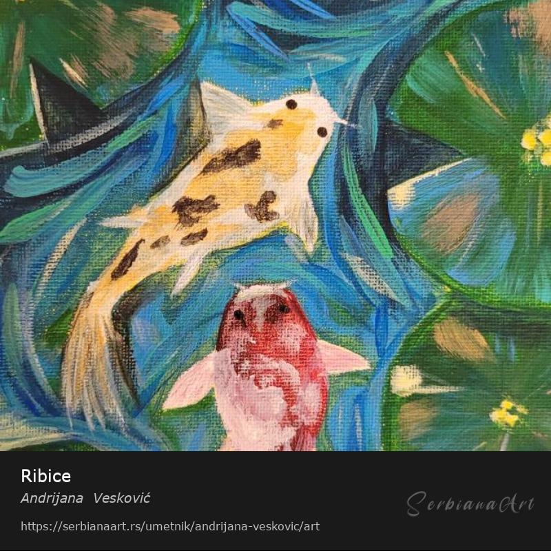 Ribice, Akrilik/Platno, Andrijana  Vesković