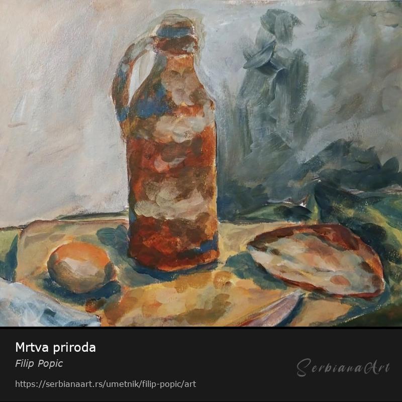 Mrtva priroda, Akrilik/Karton, Filip Popic