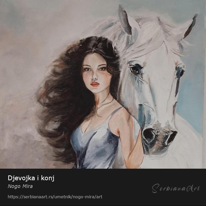 Djevojka i konj, Ulje/Platno, Nogo Mira