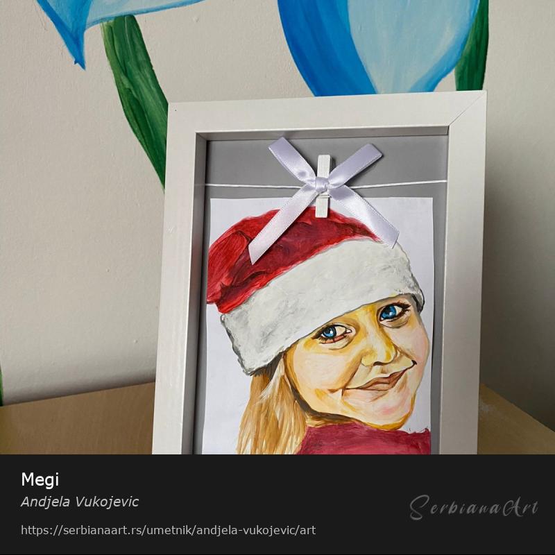 Megi, Akrilik/Papir, Andjela Vukojevic