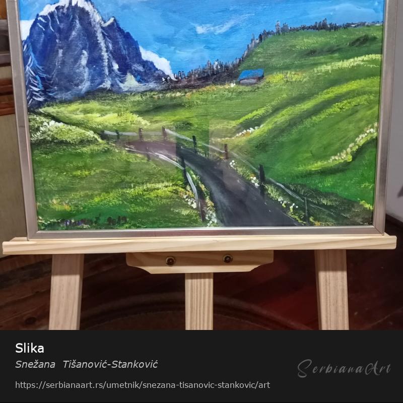 Slika, Akrilik/Papir, Snežana  Tišanović-Stanković