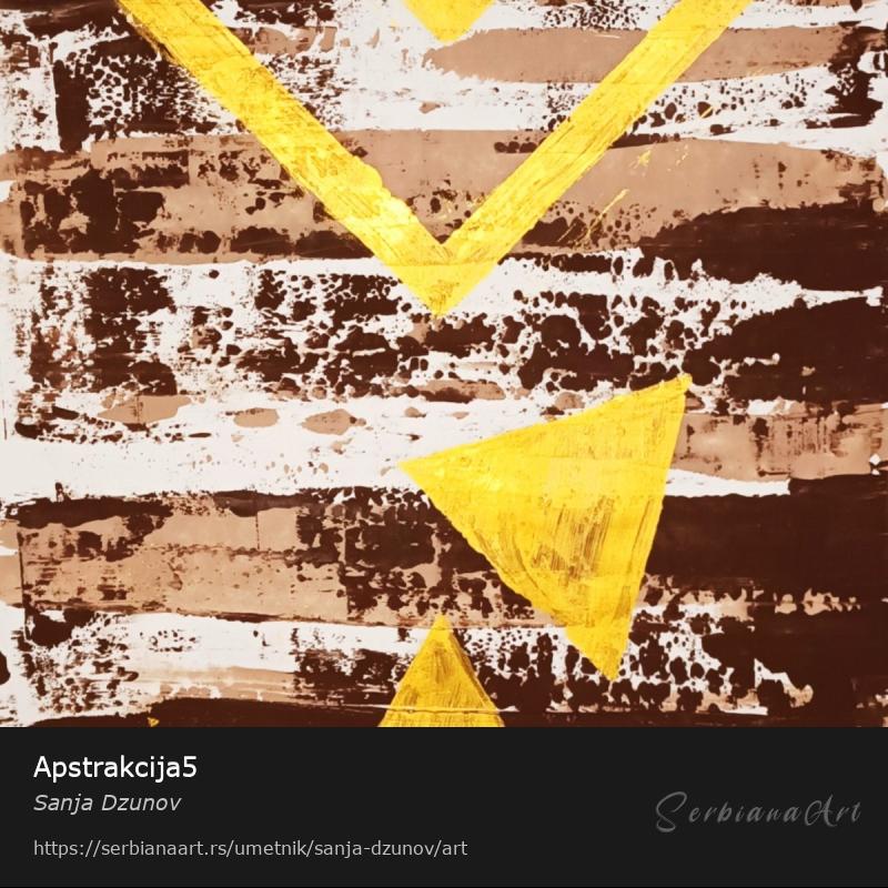 Apstrakcija5, Akrilik/Papir, Sanja Dzunov