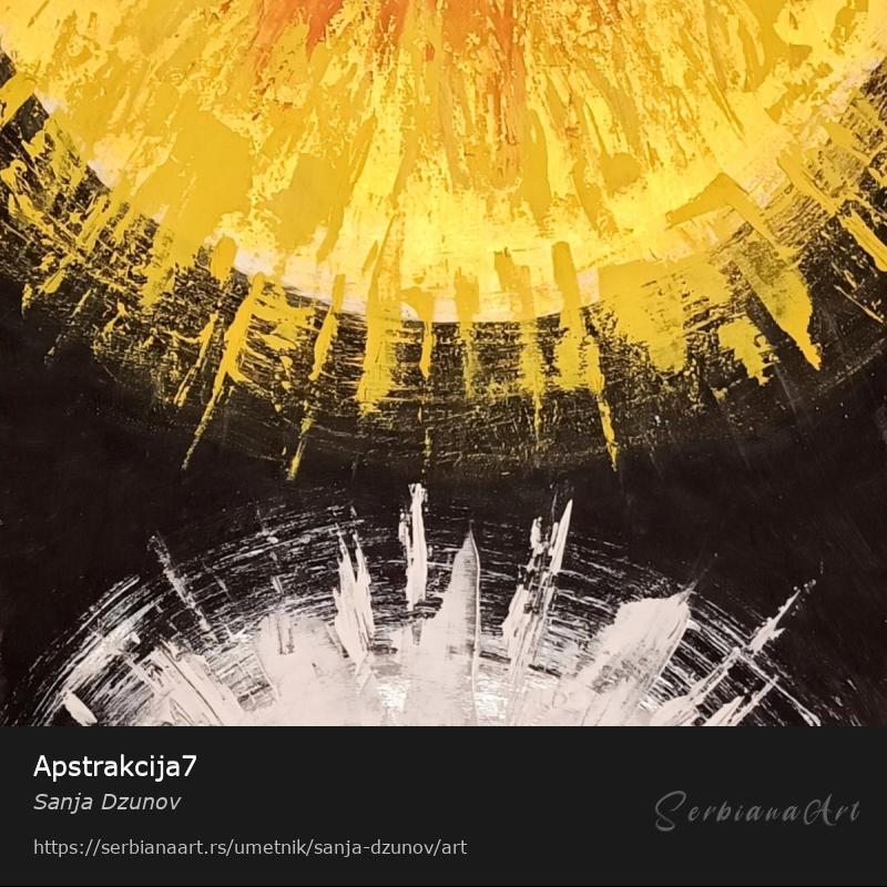 Apstrakcija7, Akrilik/Papir, Sanja Dzunov