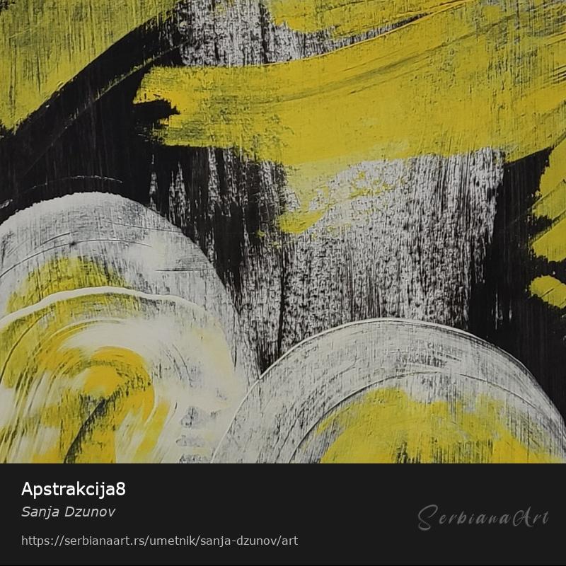 Apstrakcija8, Akrilik/Papir, Sanja Dzunov