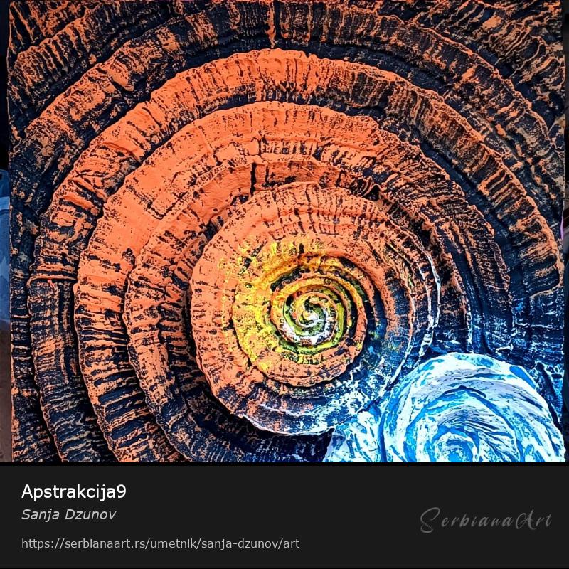 Apstrakcija9, Akrilik/Kombinovano, Sanja Dzunov