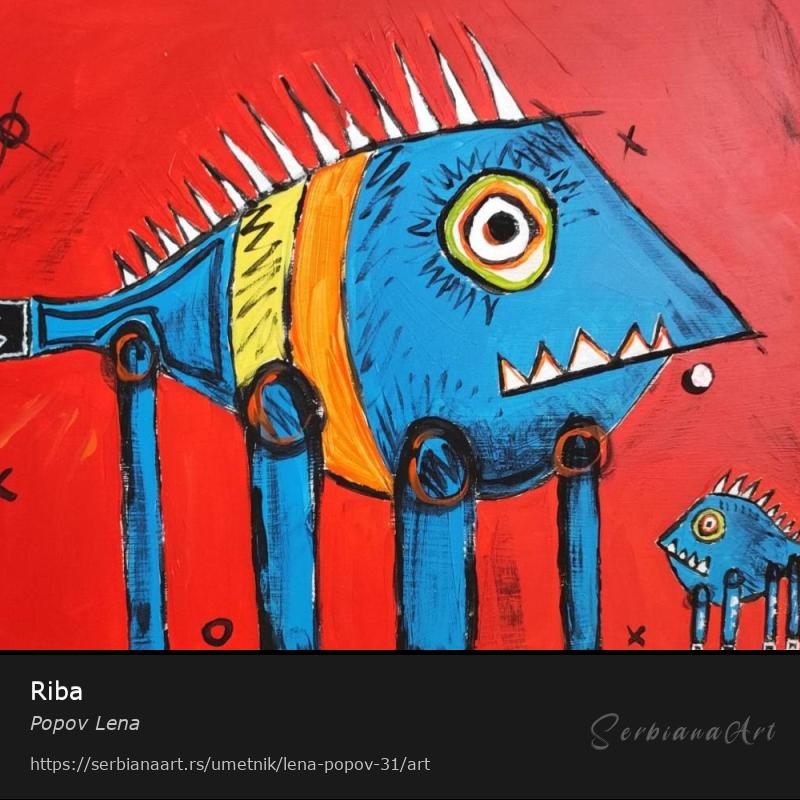 Riba, Akrilik/Lesonit, Popov Lena