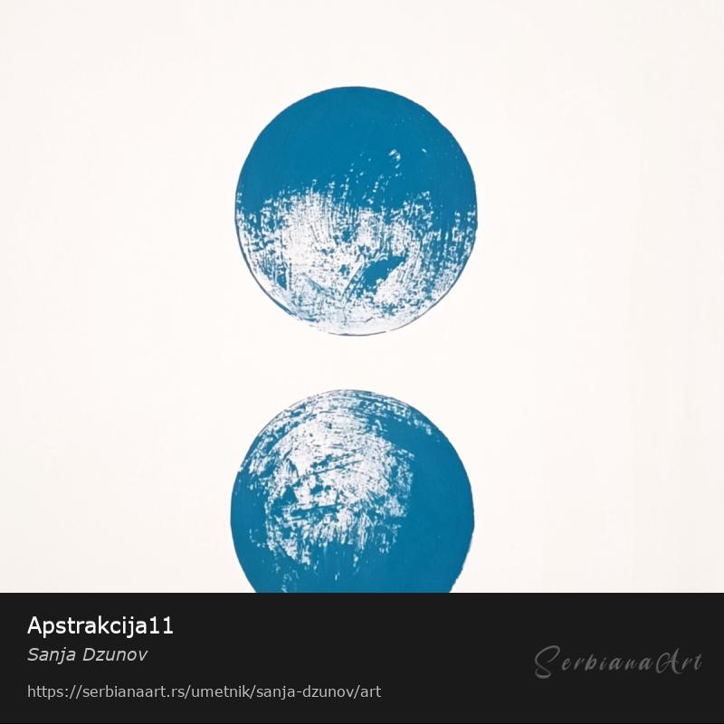 Apstrakcija11, Akrilik/Papir, Sanja Dzunov