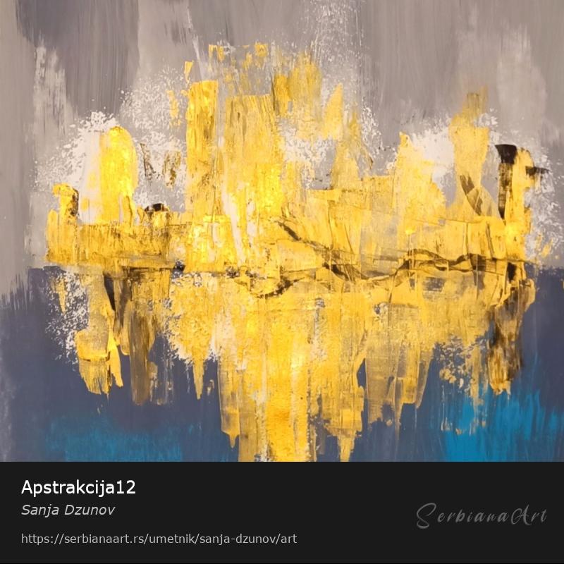 Apstrakcija12, Akrilik/Papir, Sanja Dzunov