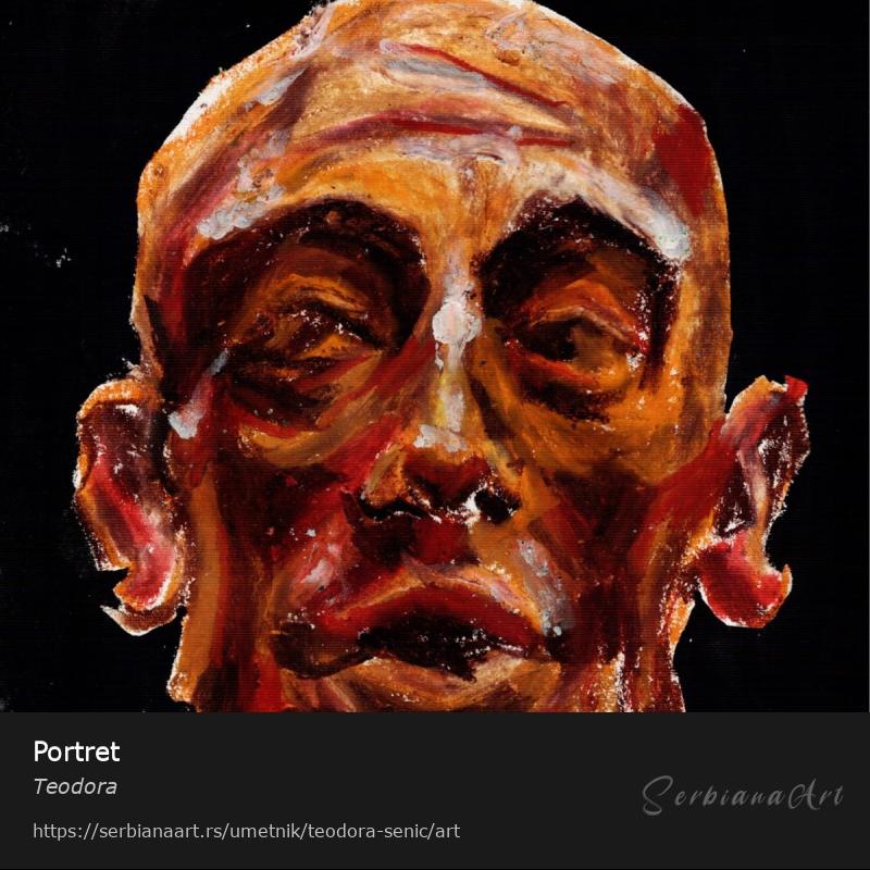 Portret, Pastel/Papir, Teodora