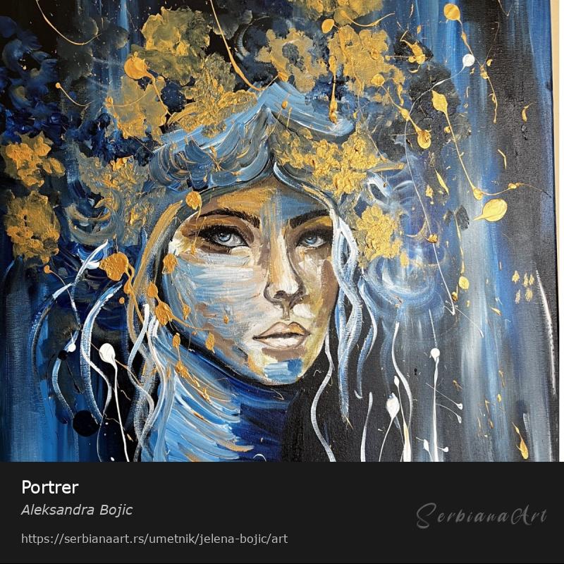 Portrer, Akrilik/Platno, Aleksandra Bojic