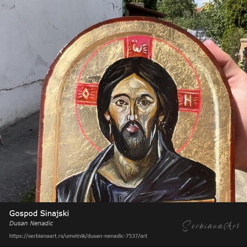 Gospod Sinajski, Akrilik/Drvo, Dusan Nenadic