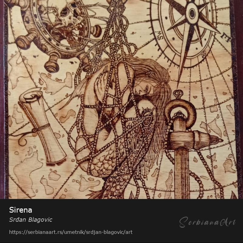 Sirena, Kreativna rukotvorina/Drvo, Srđan Blagovic