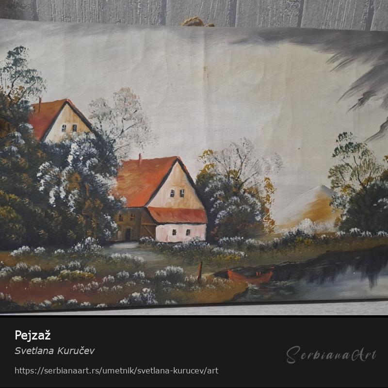 Pejzaž, Akrilik/Platno, Svetlana Kuručev