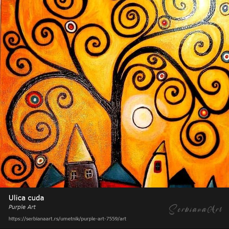 Ulica cuda, Ulje/Platno, Purple Art