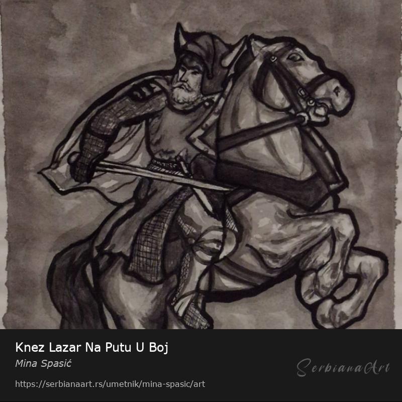 Knez Lazar Na Putu U Boj, Tuš/Papir, Mina Spasić