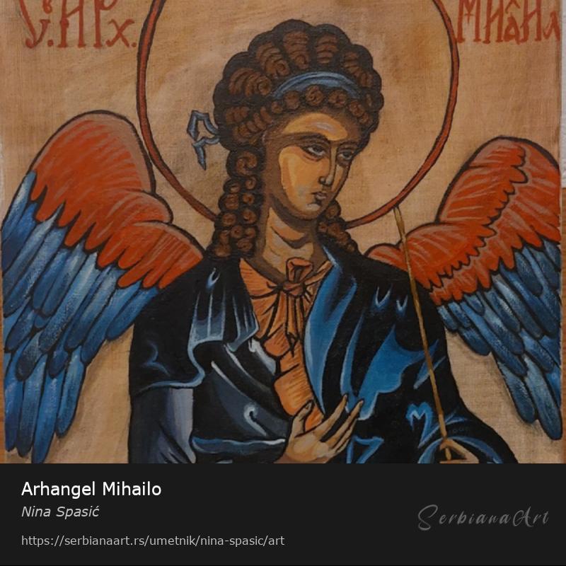 Arhangel Mihailo, Tempera/Platno, Nina Spasić