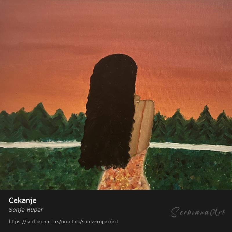 Cekanje, Ulje/Platno, Sonja Rupar