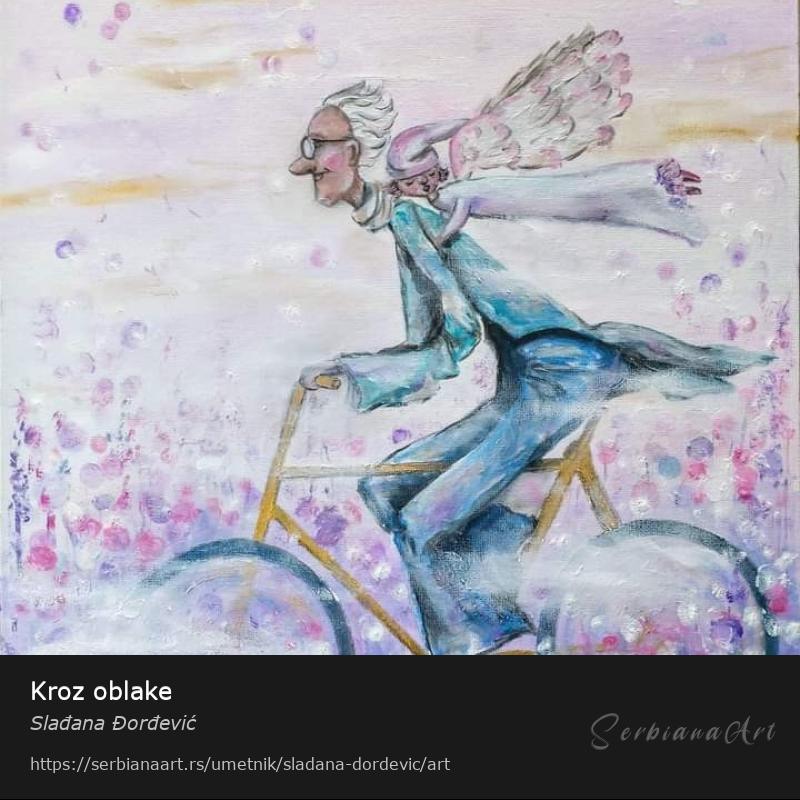 Kroz oblake, Ulje/Platno, Slađana Đorđević