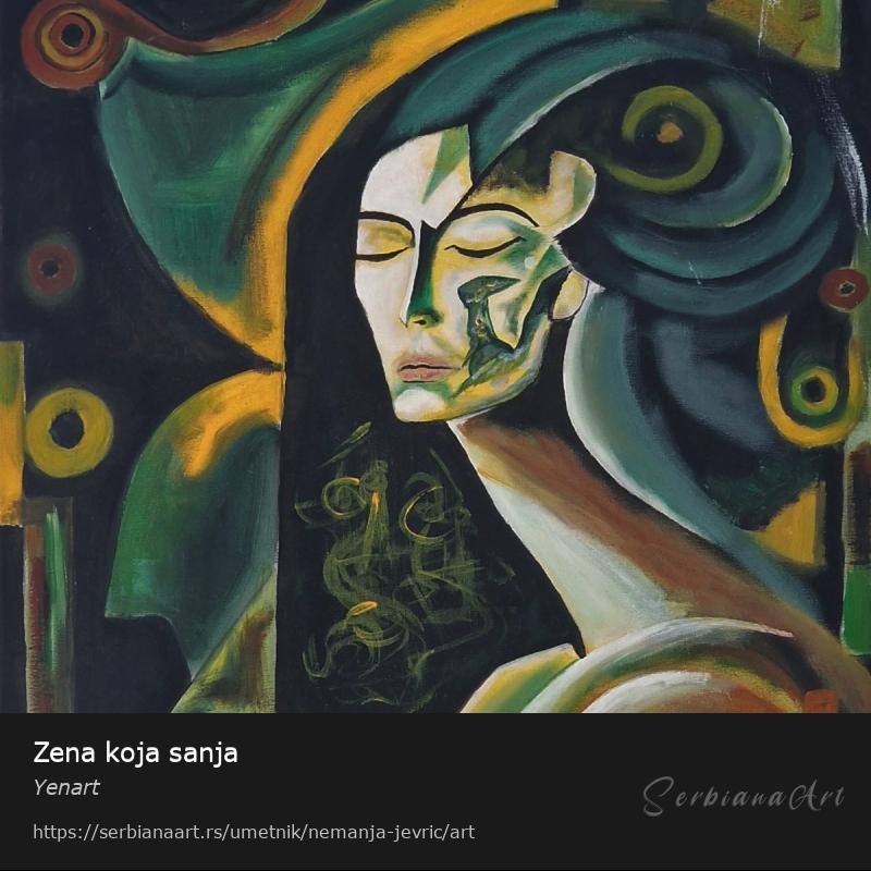 Zena koja sanja, Akrilik/Platno, Yenart
