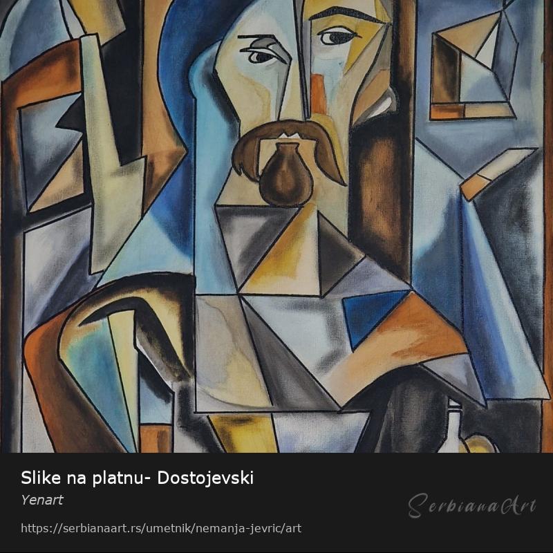 Slike na platnu- Dostojevski, Akrilik/Platno, Yenart