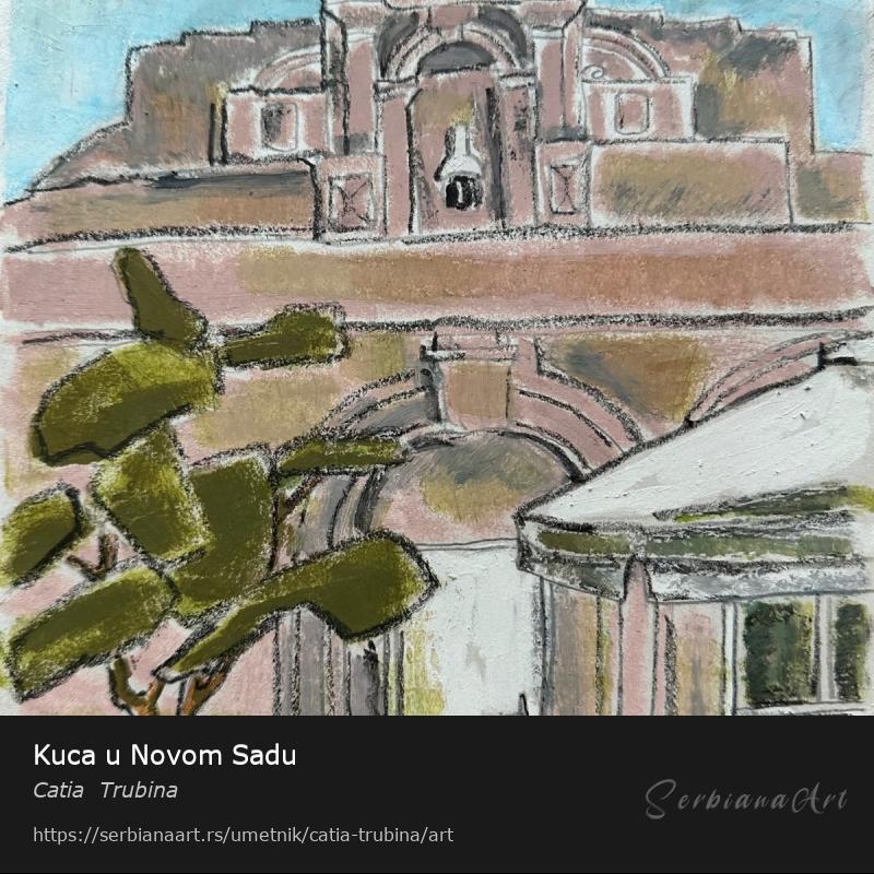 Kuca u Novom Sadu, Pastel/Papir, Catia  Trubina