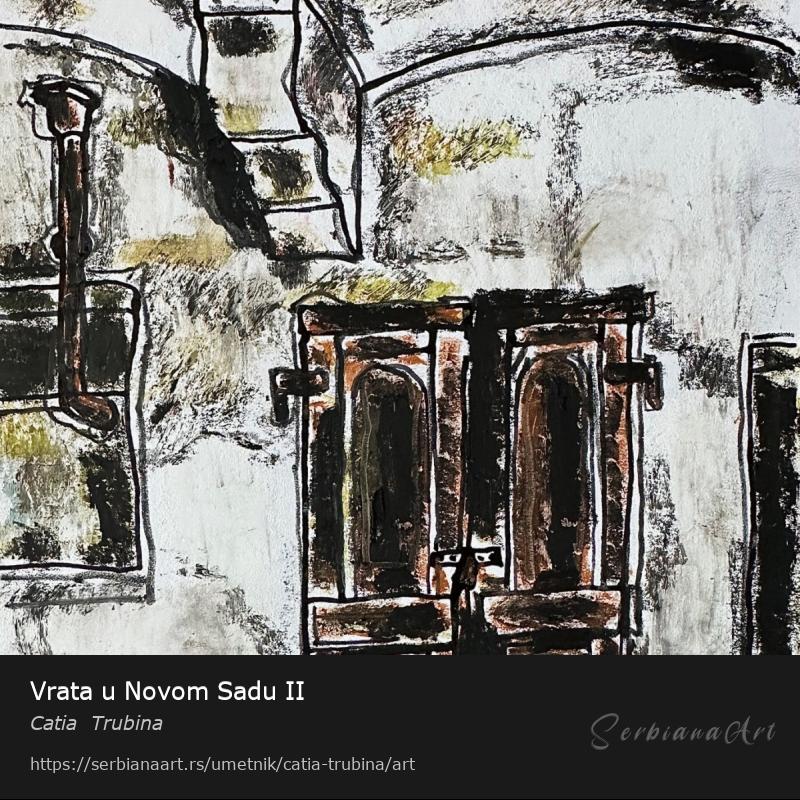 Vrata u Novom Sadu II, Pastel/Papir, Catia  Trubina