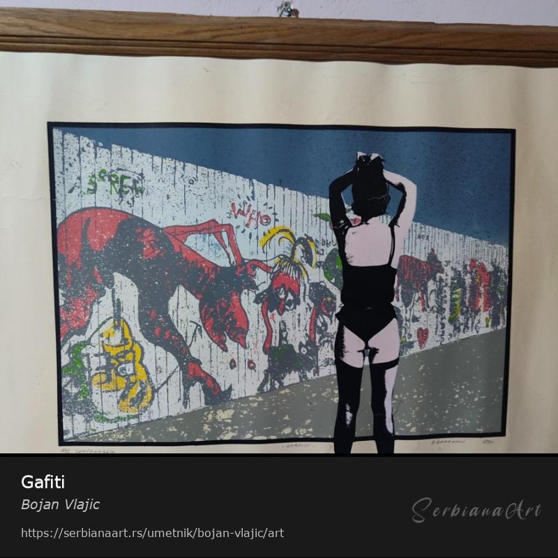 Gafiti, Akrilik/Papir, Bojan Vlajic