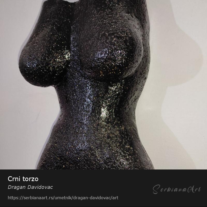 Crni torzo, Skulptura/Kombinovano, Dragan Davidovac