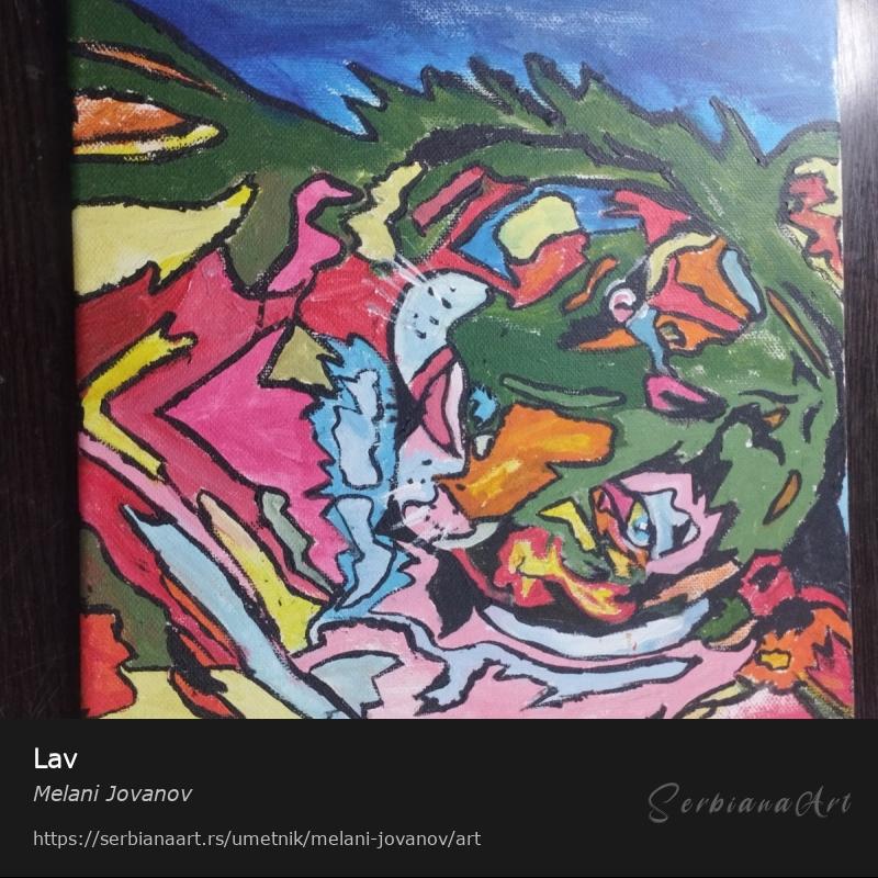 Lav, Akrilik/Platno, Melani Jovanov