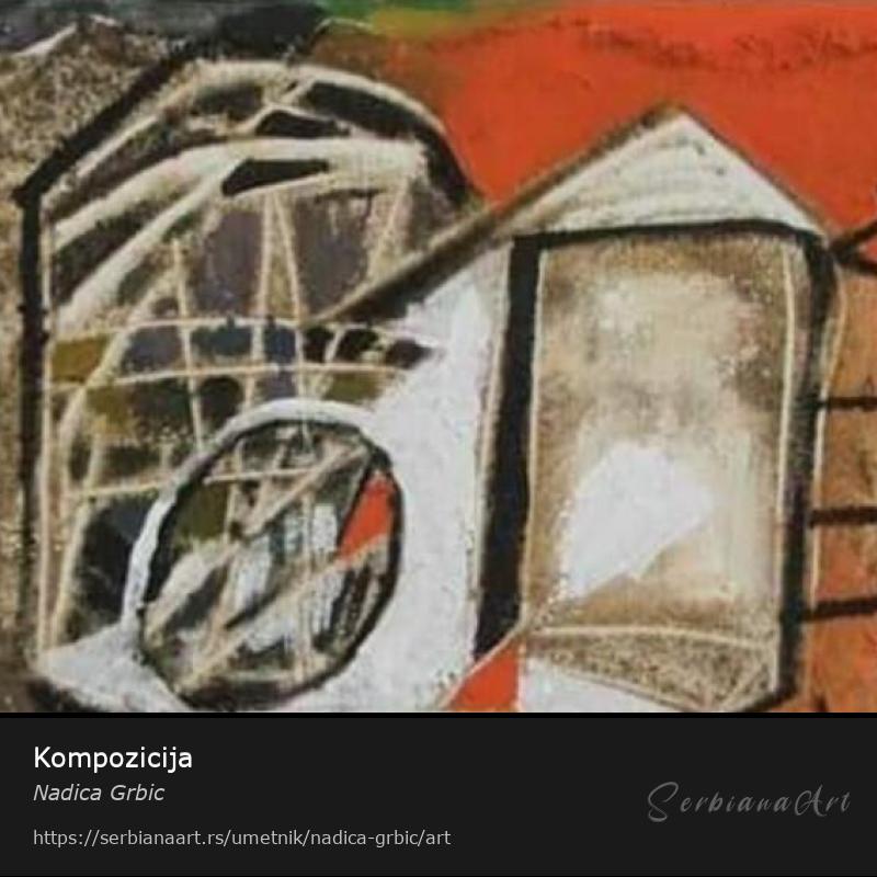 Kompozicija, Kombinovano/Platno, Nadica Grbic